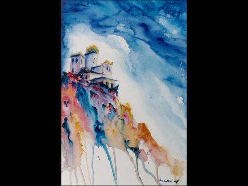 “Dreaming Tibet” – Acquerelli e Chine – Acquerello su Cartoncino, 35 x 50 cm
