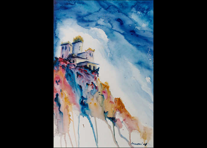 “Dreaming Tibet” – Acquerelli e Chine – Acquerello su Cartoncino, 35 x 50 cm
