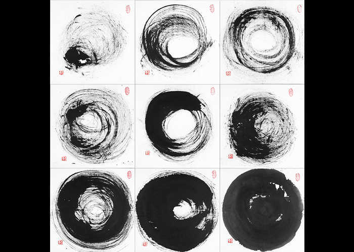 “Esistere, Sparire” – Opere da Poesia – inchiostro su carta di riso, 105 x 105 cm