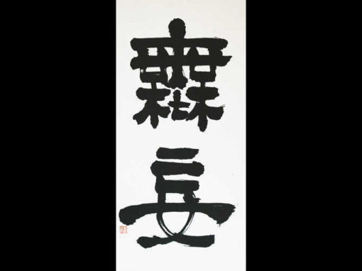 “Inaspettato 無妄”, Calligrafia sino-giapponese – inchiostro calligrafico su carta di riso, 35 x 70 cm