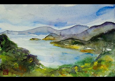 “CROAZIA – LUSSINO” – China e acquerelli – Acquerello su carta, 15 x 24 cm