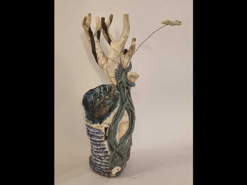 “A Silvia” – 2020 Ceramica Raku – 12x14x39 cm