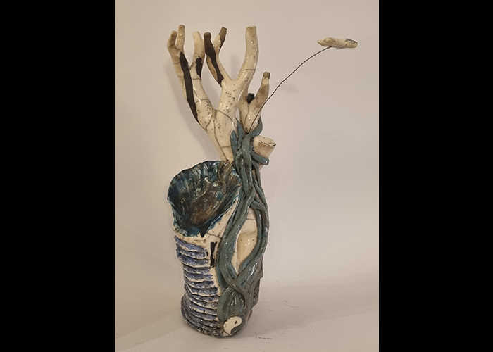 “A Silvia” – 2020 Ceramica Raku – 12x14x39 cm