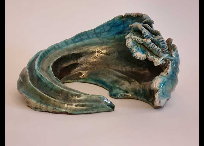 “Golfo” – 2022 Ceramica Raku – 25x22x12 cm
