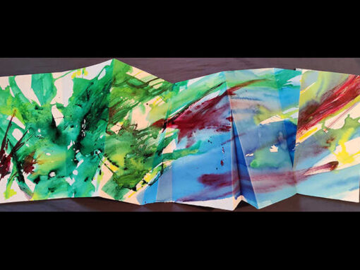 “HO UN ALBERO DAVANTI_libro” – China e acquerello – Libro d’artista, 15 x 28 cm