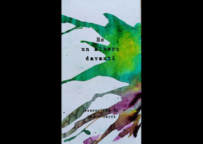 “HO UN ALBERO DAVANTI_copertina” – China e acquerello – Libro d’artista, 15 x 28 cm