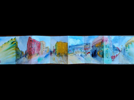 “LEPORELLO_SEICENTRO_1” – China e acquerello – Libro d’artista, 16 x 24 cm