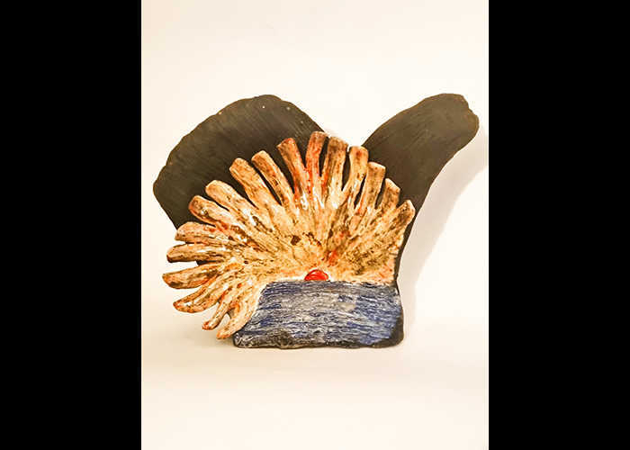 “Tramonto” – 2023 Ceramica Raku – 25x34x10 cm